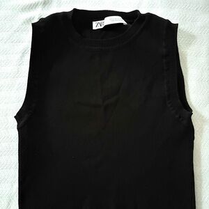 Zara Classic Black Knit Top